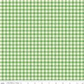 Summer Skies and Fireflies Gingham Print in Green by Gracey Larson of Burlap and Blossom; Sold in Half Yard Increments