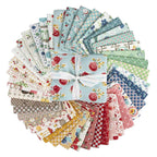 Wide Back Cook Book Floral Print in Cayenne by Lori Holt of Bee in my Bonnet; Approx. 107"/108" for Quilt Backing; Sold by the Yard