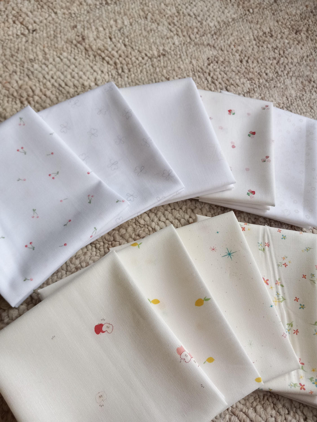Fruity Low Volume Fabric Bundle: Various Designers for Riley Blake Designs, 10 Piece Bundle of Quilting Cottons; Choose Your Cut