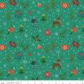 In From The Cold Winter Mix - Teal - by Heather Peterson of Anka's Treasures; Sold in Half Yard Increments