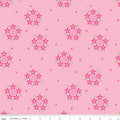 Star Flower in Pink by Kristy Lea of Quiet Play for Bloom Collection; Sold in Half Yard Increments