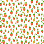 Red Strawberries on White from Heather Ross' Studio Edit Collection; Sold in Half Yard Increments