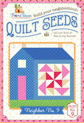 Quilt Seeds Pattern Home Town Neighbor No. 9 by Lori Holt of Bee in my Bonnet; Paper Pattern House Quilt Block 16" x 16"