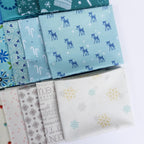 Quilt Kit for Do You Want to Sew a Snowman Quilt by Woolly Petals; Includes 18 Blue Fat Quarters, 7 Low Volume FQs, 1 Red FQ, Orange, Black