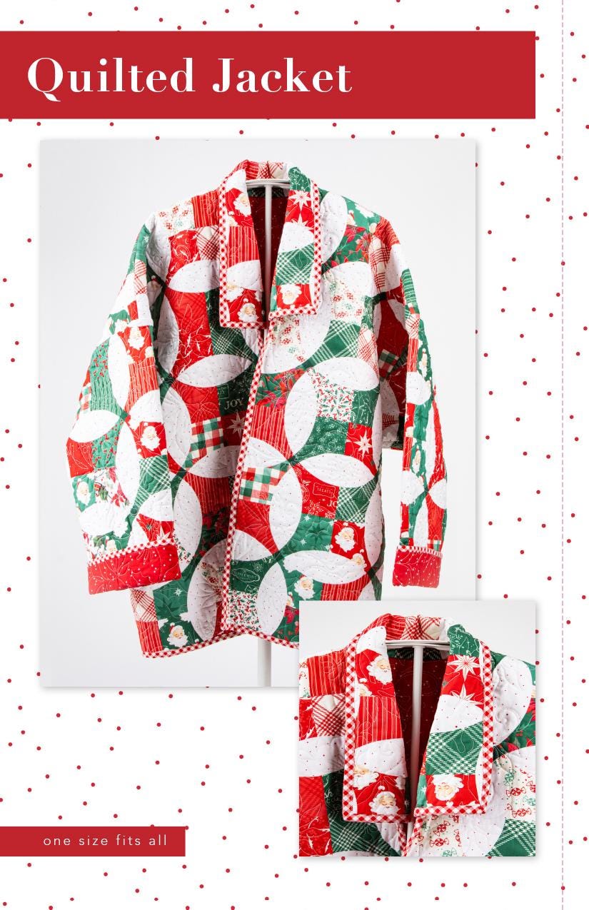 Quilted Jacket Pattern by Paula McKinlay and Claire Root; One Size Fits Almost All; PAPER Pattern