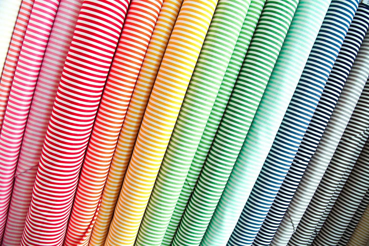 Black 1/8 Inch Stripe on White; Basics Collection for Riley Blake Designs; Sold in Half Yard Increments