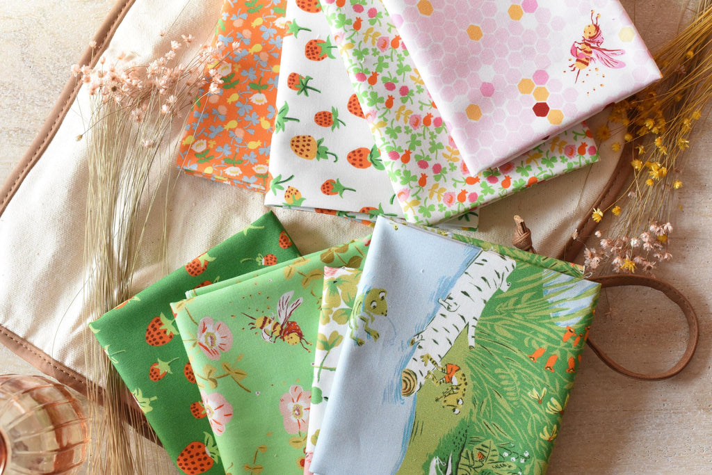 Peppermint Candies on Cream from Heather Ross' Studio Edit Collection for Windham Fabrics; Low Volume Fabric; Sold in Half Yard Increments