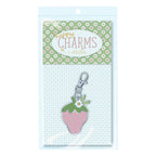 Pink Strawberry Enamel Happy Charm for Cookbook Collection by Lori Holt of Bee in my Bonnet; Approx. 1" x 1 1/2" zipper pull