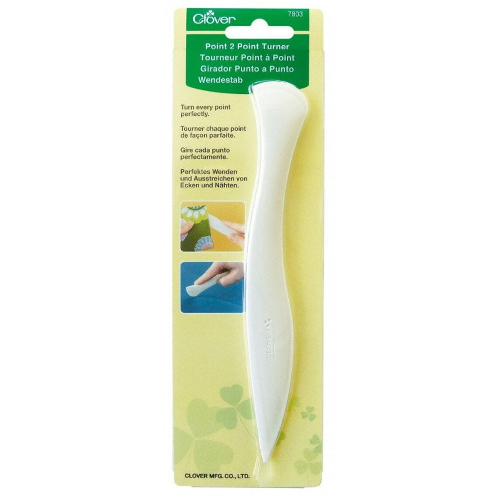 Clover 7803 Point 2 Point Turner Recommended by Lori Holt for Applique; Turning Tool for Sewing and Bag Making; Hera Marker for Quilting