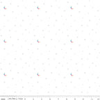 Starlight on White for Hush Hush 3 by Kristy Lea of Quiet Play; Sold in Half Yard Increments