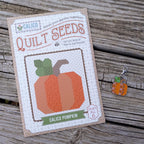 Pumpkin Enamel Happy Charm for Bee Dots Collection by Lori Holt of Bee in my Bonnet; Approx. 1 1/4" x 1 1/2" zipper pull