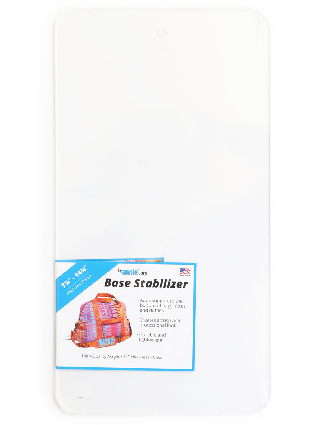 Clear Base Stabilizer from ByAnnie, 7 3/4" x 14 3/4" and 1/10" thick; BS160