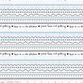 Blue Blooms and Threads: Stitches on White by Christopher Thompson; Sold in Half Yard Increments