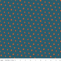 Serendipity 2 Strawberries on Stargazer (Navy Blue) by Minki Kim of Sewing Illustration; Sold in Half Yard Increments