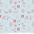 Firework Fields Independence Toile in Light Blue by Gracey Larson; Sold in Half Yard Increments