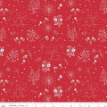 Firework Fields Independence Toile in Red by Gracey Larson; Sold in Half Yard Increments