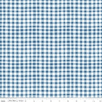 Firework Fields Gingham in Blue by Gracey Larson; Sold in Half Yard Increments