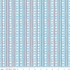 Firework Fields Stars and Stripes in Blue by Gracey Larson; Sold in Half Yard Increments