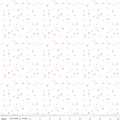Firework Fields Fireflies in White by Gracey Larson; Sold in Half Yard Increments