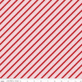 Claus & Co. Candy Cane Stripes in Red by Melissa Mortenson; Sold in Half Yard Increments