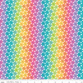Chasing Rainbows Stellar Weave in Rainbow by Leslie Ryan; Sold in Half Yard Increments