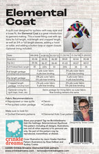 Elemental Coat Pattern by Teresa Coates of Crinkle Dreams; Quilt Coat PAPER Pattern