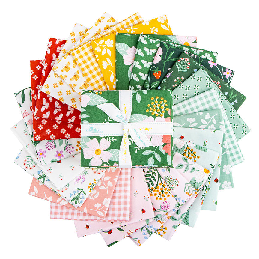Meadow Moments Ladybugs on Cream by Little Forest Atelier; Sold in Half Yard Increments