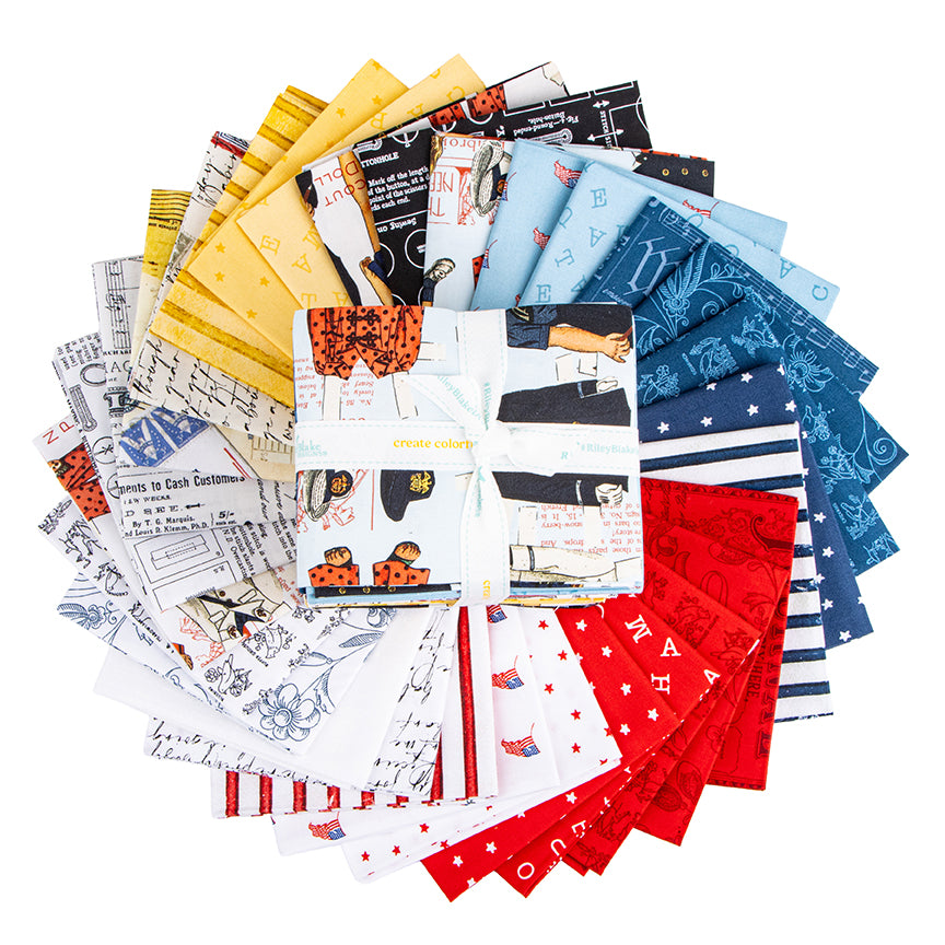 Sew America Star Toss on Red by J. Wecker Frisch of Great Joy Studio; Sold in Half Yard Increments
