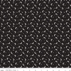Frank and Friends Moon & Stars on Black (Glow in the Dark) by My Mind's Eye; Sold in Half Yard Increments