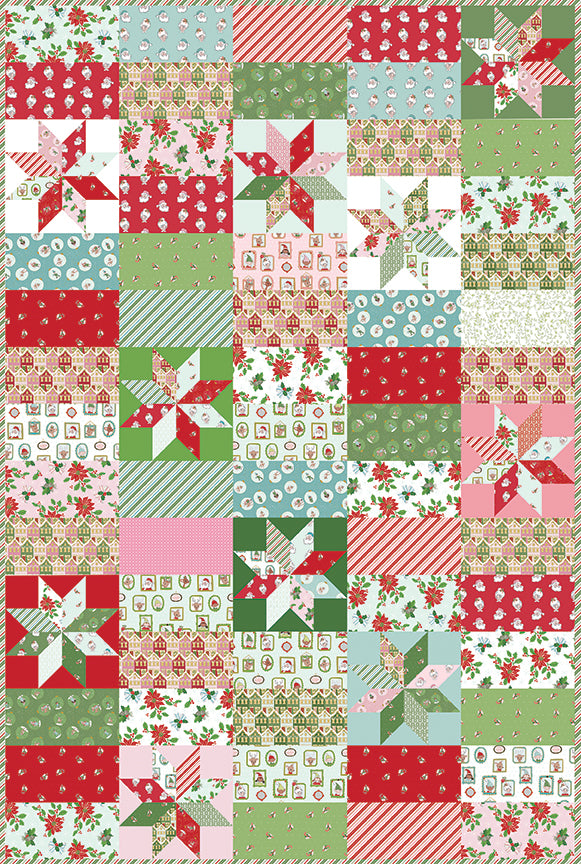 Claus & Co. Candy Cane Stripes (Multicolored) by Melissa Mortenson; Sold in Half Yard Increments