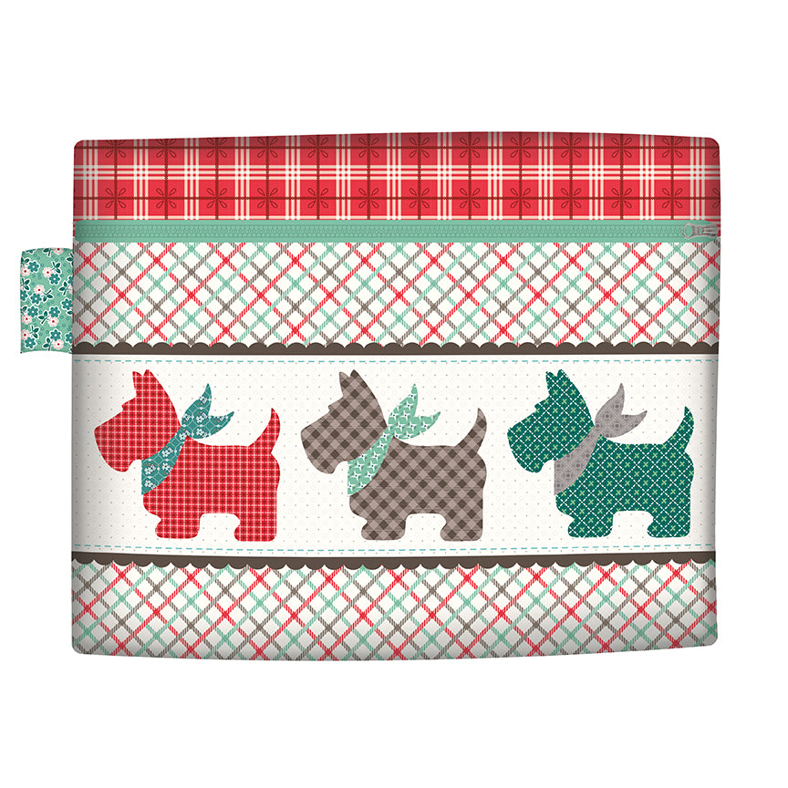Lori Holt Zippy Bags 3 Panel - From Prairie Home; Lightweight Canvas Panel; Makes 4 Large & 4 Small Project Bags