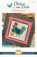 Beatrice Chicken Club #4 Cross Stitch PAPER PATTERN by Lori Holt of Bee in my Bonnet for It's Sew Emma