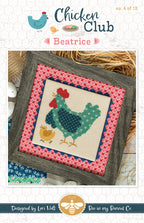 Beatrice Chicken Club #4 Cross Stitch PAPER PATTERN by Lori Holt of Bee in my Bonnet for It's Sew Emma
