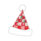 Snowbound Hat PAPER Pattern by Melissa Mortenson; Quilted Santa Hat Sewing Pattern