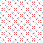 Firework Fields Fireflies in Red by Gracey Larson; Sold in Half Yard Increments
