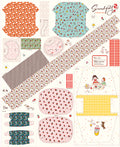 Serendipity 2 Pouch Panel by Minki Kim of Sewing Illustration; Makes 3 Pouches & a Kitty Cat