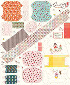 Serendipity 2 Pouch Panel by Minki Kim of Sewing Illustration; Makes 3 Pouches & a Kitty Cat