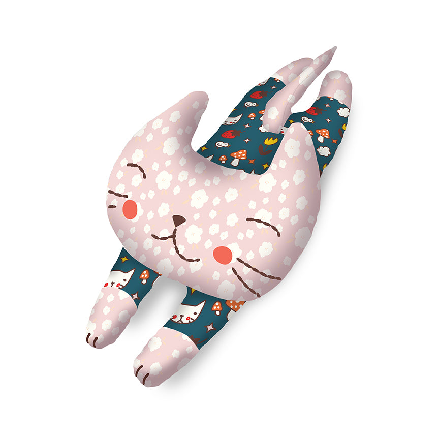 Serendipity 2 Pouch Panel by Minki Kim of Sewing Illustration; Makes 3 Pouches & a Kitty Cat