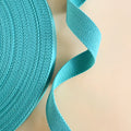 Minki Kim 1" Cotton Webbing in Teal; Sold in 2.5 Yard Increments