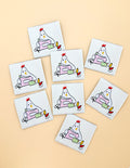 Minki Kim - Sewing Chicken Woven Labels; Set of 8 Labels; Approx. 1.75" x 1.75" each