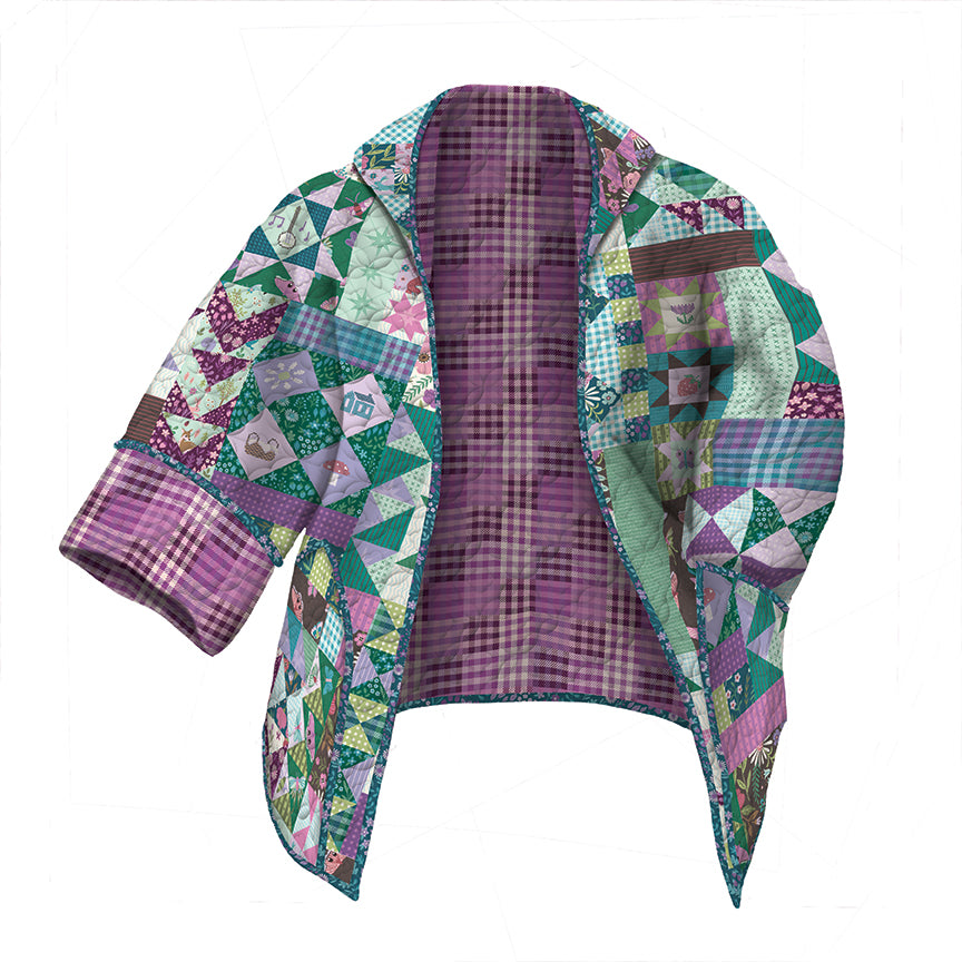Quilt Coat Pattern by Carling Loves Cats; PAPER Pattern; Fits Most - Very Relaxed-Fit
