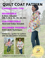 Quilt Coat Pattern by Carling Loves Cats; PAPER Pattern; Fits Most - Very Relaxed-Fit