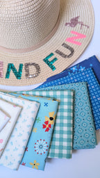 Summer Sunshine Fabric Bundle; 13 Piece Fat Quarter Quilting Bundle
