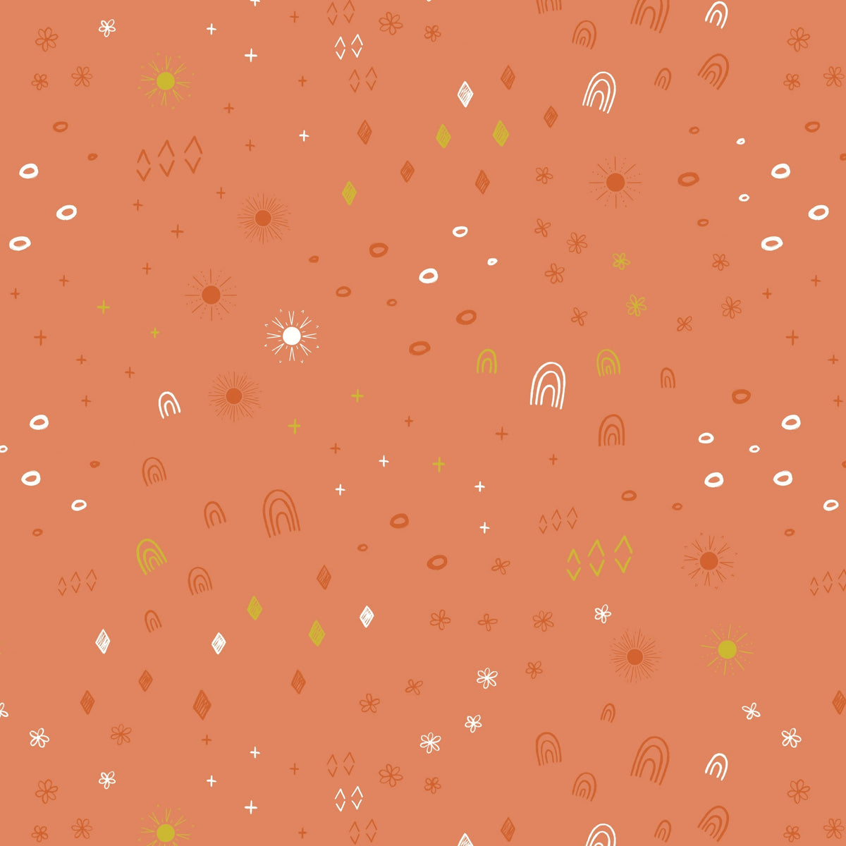 Boho Things on Marmalade Sparkle (Pale Orange) by Amanda Niederhauser of Jedi Craft Girl for Stay Wild collection; Sold in Half Yard Increments
