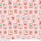 Claus & Co. Wallpaper in Pink Sparkle by Melissa Mortenson; Sold in Half Yard Increments