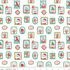 Claus & Co. Wallpaper in White Sparkle by Melissa Mortenson; Sold in Half Yard Increments
