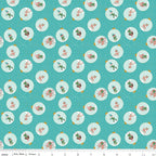 Claus & Co. Ornaments in Blue Sparkle by Melissa Mortenson; Sold in Half Yard Increments