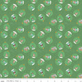 Claus & Co. Ornaments in Green Sparkle by Melissa Mortenson; Sold in Half Yard Increments