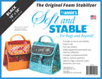 Half Yard, ByAnnie Soft and Stable White OR Black 100% Polyester Foam Stabilizer, 18" x 58"