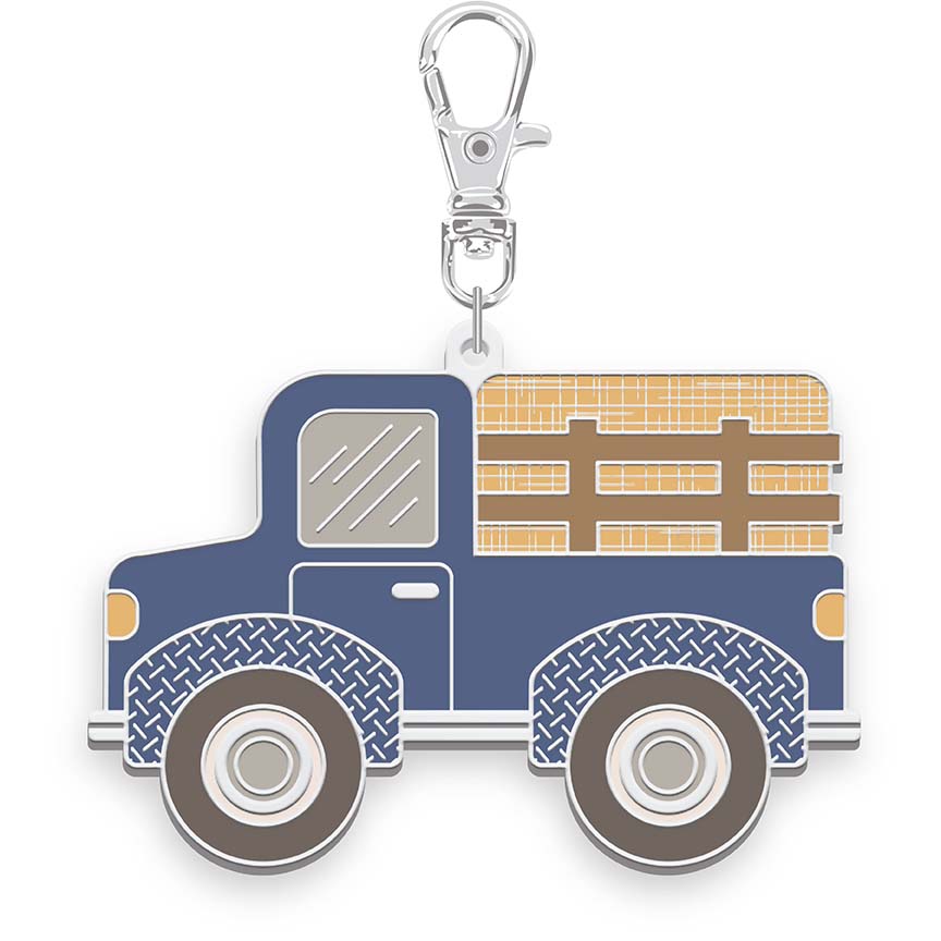 Haulin' Hay Truck Enamel Happy Charm by Lori Holt of Bee in my Bonnet; Approx. 2.25" x 1.5"